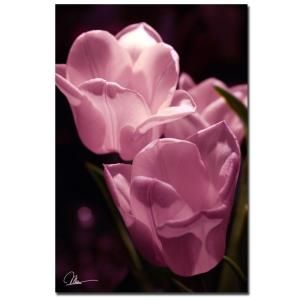 Trademark Fine Art 24 in. x 16 in. Three Pink Tulips Canvas Art MG0164 C1624GG