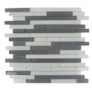Splashback Tile Temple Midnight 12 in. x 12 in. x 8 mm Glass Mosaic Floor and Wall Tile (1 sq. ft.) TEMPLE MIDNIGHT
