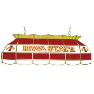Trademark Global Iowa State University 3 Light Stained Glass Hanging Tiffany Lamp LRG4000 IOSU