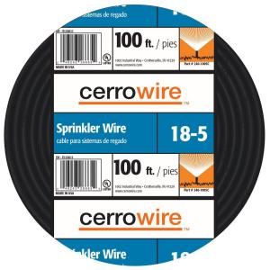 Cerrowire 100 ft. Black 18/5 Sprinkler Wire 240 1005C