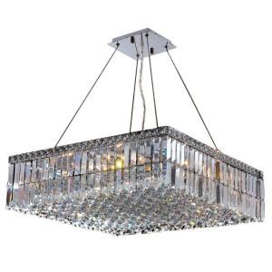 Worldwide Lighting Cascade Collection 12 Light Crystal and Chrome Chandelier W83513C24