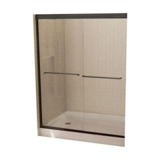 MAAX Tonik 54 in. to 59 1/2 in. W Shower Door in Bronze with 6MM Clear Glass DISCONTINUED 205FBZ C59