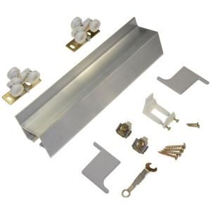 Johnson Hardware 2610F Series 72 in. Track and Hardware Set for Wall Mount Sliding Doors 2610F72H