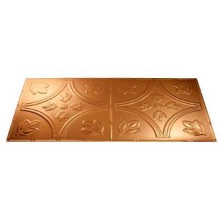 Fasade Traditional 5 2 ft. x 4 ft. Polished Copper Lay in Ceiling Tile L71 25