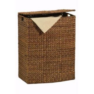 Home Decorators Collection Leaf Hampers with Liner Rectangular 21 In. W in Brown DISCONTINUED 6242850820