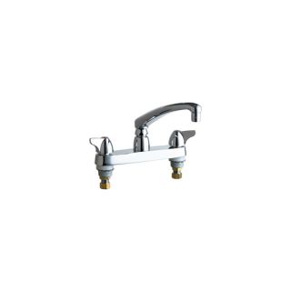 Chicago Faucets 1100CP Chicago Faucet TwoHandle Kitchen Faucet with 8 Swing Spout Chrome
