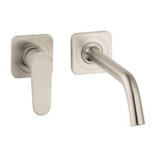 Hansgrohe Citterio M Wall Mount 1 Handle Low Arc Bathroom Faucet in Brushed Nickel 34116821