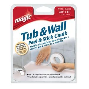 Magic 7/8 in. x 11 ft. Tub and Wall Peel & Stick Caulk Strip in White MC156T