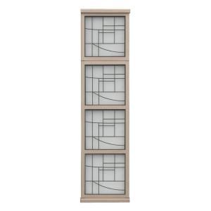 Yardistry 3 in. x 20 in. x 6.45 ft. Four High Faux Glass Insert Panel YM11666