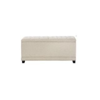 Home Decorators Collection Chambers 42 in. W Solid Ivory Rectangular Storage Shoe Bench 1587500440