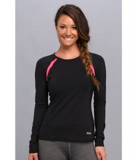 Fila Lacy Long Sleeve Top Womens Long Sleeve Pullover (Black)