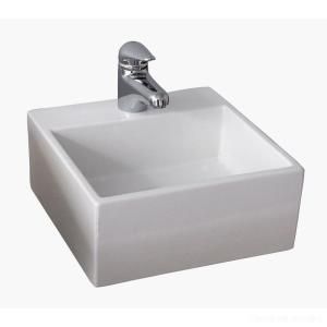 Barclay Products Mini Nova Wall Hung Bathroom Sink in White 4 382WH