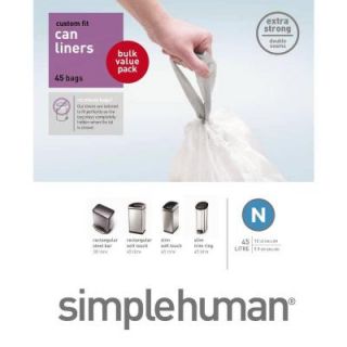 simplehuman Code N Custom Fit Trash Can Liner (45 Pack) CW0223