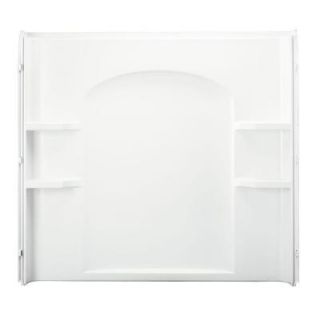 Sterling Plumbing Ensemble 32 in. x 60 in. x 54 in. One Piece Direct to Stud Shower Wall Set in White 71222100 0