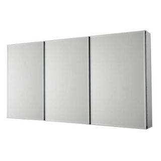 Pegasus 36 in. x 31 in. Recessed or Surface Mount Medicine Cabinet in Tri View Beveled Mirror SP4589