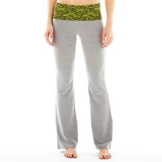 Print Yoga Pants, Grey, Womens