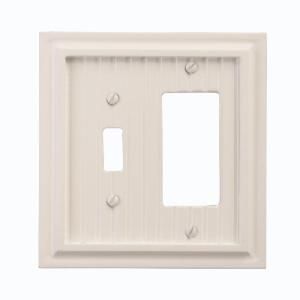 Amerelle Cottage 1 Toggle 1 Decorator Wall Plate   White 179TRW