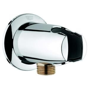 GROHE Movario Wall Union in Starlight Chrome for Grohe Shower Hose 28 484 000