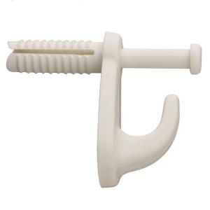 3/4 in. x 1 5/8 in. White Anchor Hanger Cupped Hook (4 Pieces) 75024