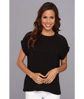 BCBGMAXAZRIA Fifi Relaxed Top With Wide Sleeves Womens Blouse (Black)