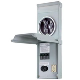 GE RV Outlet Box 70 Amp 120/240 Volt Ring Type Metered with 50 Amp and 20 Amp GCFI Circuit Protected Receptacles GE1LM502SS