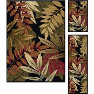 Lagoon Black Transitional Area Rug Set