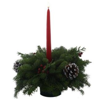 Worcester Wreath Classic 1 Candle Small Fresh Balsam Fir Centerpiece  Sold Out for the Season   DISCONTINUED CS01 WK7