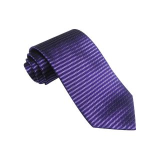 Haggar Horizontal Striped Tie, Purple, Mens