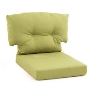 Martha Stewart Living Charlottetown Green Bean Replacement 2 Piece Outdoor Lounge Chair Cushion 89 55601