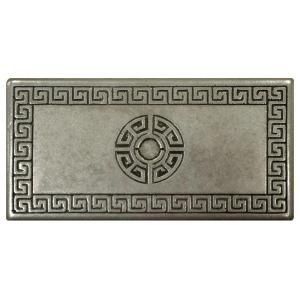 Merola Tile Contempo Greek Key Deco Pewter 6 in. x 3 in. Metallic Wall Trim Tile WGMIGKPW