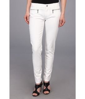 MICHAEL Michael Kors Petite Color Skinny Jean w/ Zip in White/Silver Womens Casual Pants (White)
