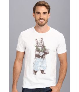 Lucky Brand Aloha Bear Graphic Tee Mens T Shirt (White)