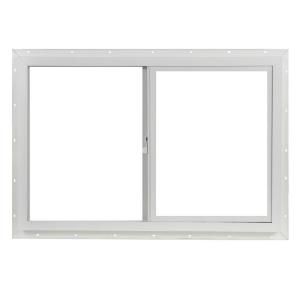 TAFCO WINDOWS Slider Vinyl Windows, 36 in. x 24 in., White, with Dual Pane Insulated Glass VPS3624I