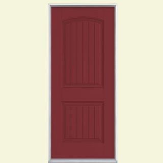 Masonite Cheyenne 2 Panel Painted Smooth Fiberglass Entry Door with No Brickmold 23119