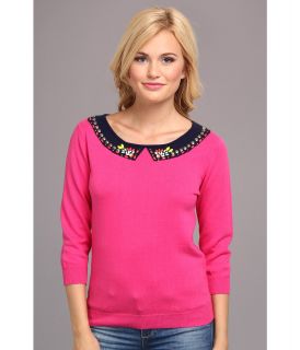 Yumi Be Jewelled Collar Sweater Womens Sweater (Pink)