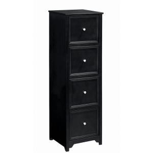 Home Decorators Collection Oxford 20.5 in. W 4 Drawer Black File Cabinet 2914420210