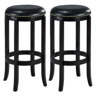 Jackson Bicast Leather Cappuccino Bar Stools (set Of 2)