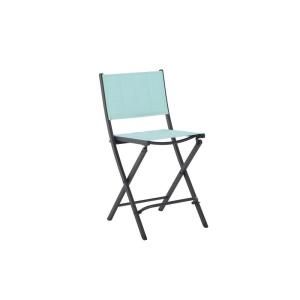 Martha Stewart Living Franklin Park Blue Padded Folding High Patio Dining Chair (2 Pack) FDS10003H SPA