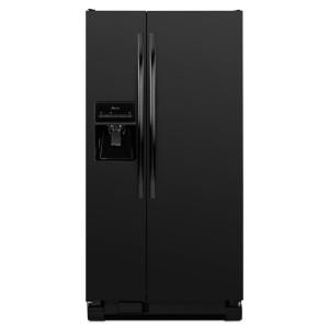 Amana 33 in. W 22.0 cu. ft. Side by Side Refrigerator in Black ASD2275BRB