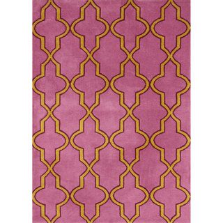 Nuloom Modern Moroccan Trellis Lattice Pink Rug (76 X 96)
