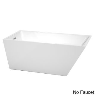 Hannah 67 inch White Acrylic Soaking Bathtub