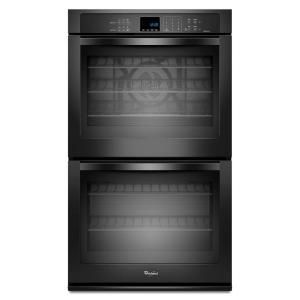 Whirlpool Gold 30 in. Double Electric Wall Oven Self Cleaning with Convection in Black WOD93EC0AB