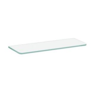 Dolle 16 in. x 5 in. x 5/16 in. Standard Glass Line Shelf in Frosted 30449