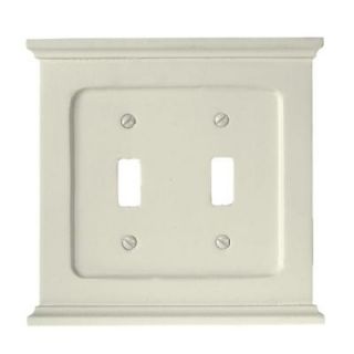 Amerelle Mantel 2 Toggle Wall Plate   White 178TTW