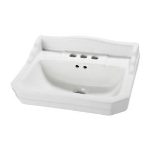 Foremost Series 1920 Petite 7 in. Pedestal Sink Basin in White F 1920 W