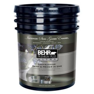 BEHR Premium Plus Ultra 5 gal. Medium Base Semi Gloss Enamel Interior Paint 375405