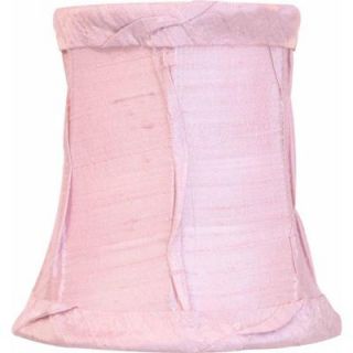 Finishing Touch Stretch Bell Soft Pink Dupione Silk Chandelier Shade with Vertical Ruffles 3440 ST SK RF P