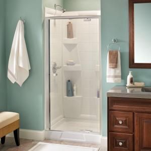 Delta Panache 36 in. x 66 in. Pivot Shower Door in Polished Chrome with Frameless Clear Glass 158901