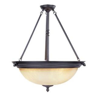 Designers Fountain Branson Collection 3 Light 25 in Hanging Oil Rubbed Bronze Ceiling Light HC0572
