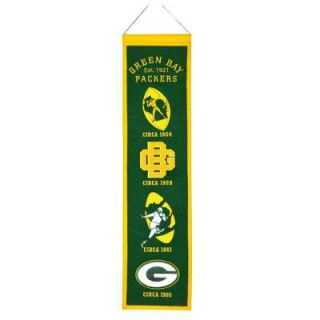 Winning Streak 8 in. x 32 in. NFL License G.B Packers Heritage Team Banner 139460
